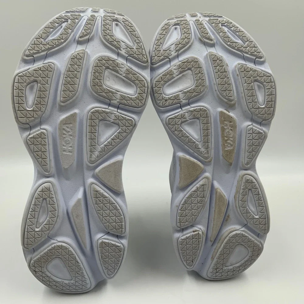 Hoka Bondi 8 Women's Running Shoes White Size 9.5D Extra Wide Sneakers